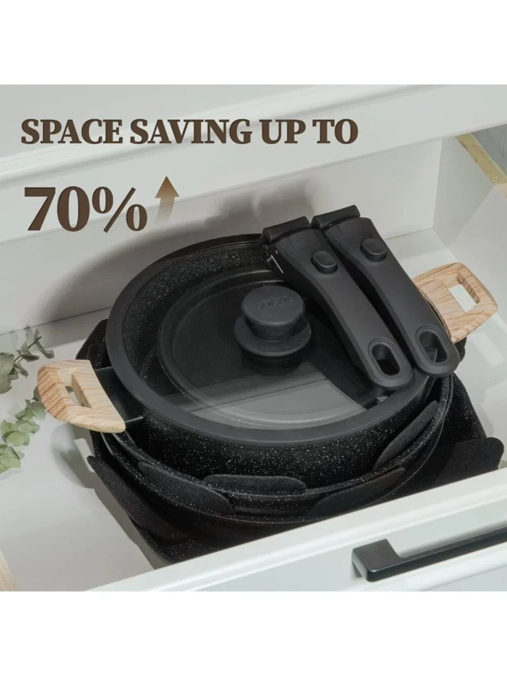 23-Piece Non-Stick Ceramic Cookware Set, Induction & Dishwasher Safe